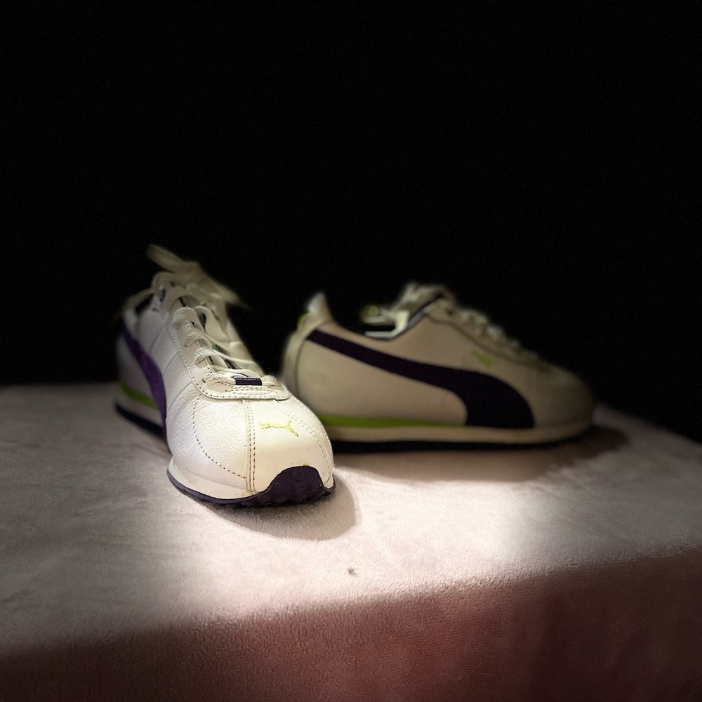 Women’s Puma Sneakers Turin white-mulberry purple green accents